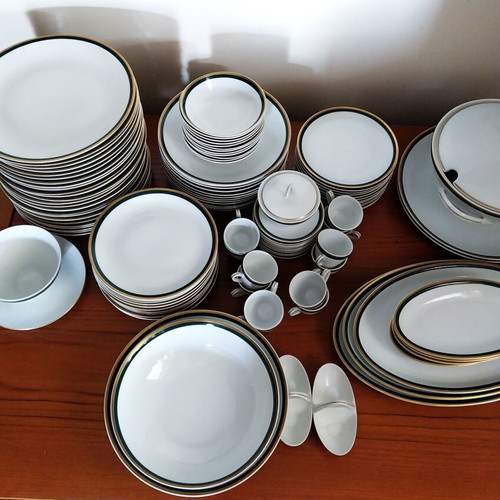 Fine Bohemian China porcelain dinnerware set Czechoslovakia EPIAG DF 112 pcs like new