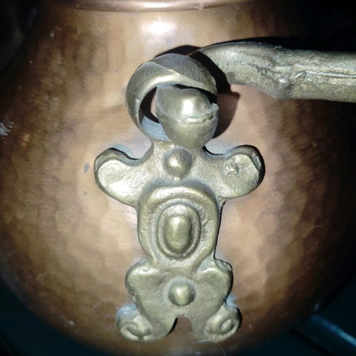 Copper brass teapot from Czechoslovakia 17 cm, like new