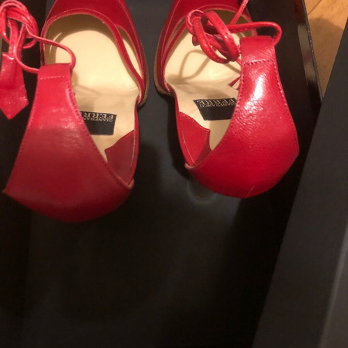 Gianfranco Ferre red heels new, size 39, leather