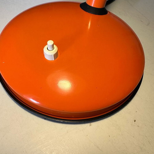 Vintage table lamp 58 cm 1970s space age orange used, collectible design