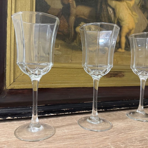 Vintage glasses used, set of 5, marked France