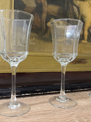 Vintage glasses used, set of 5, marked France