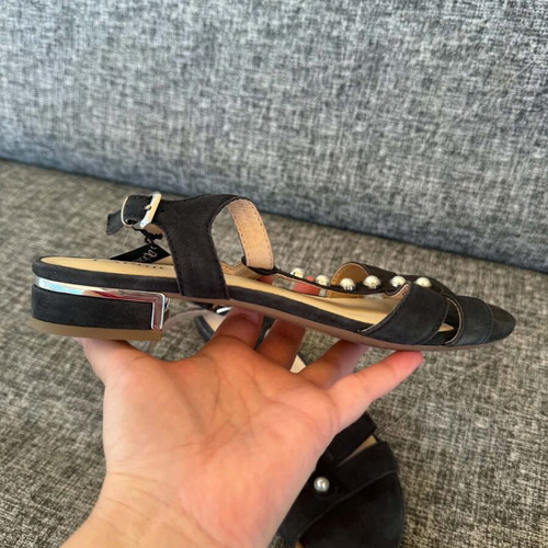Caprice leather women's sandals size 40, black
