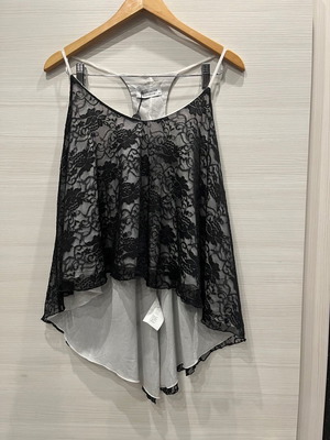 BSB women's blouse new, black lace with double fabric, size L