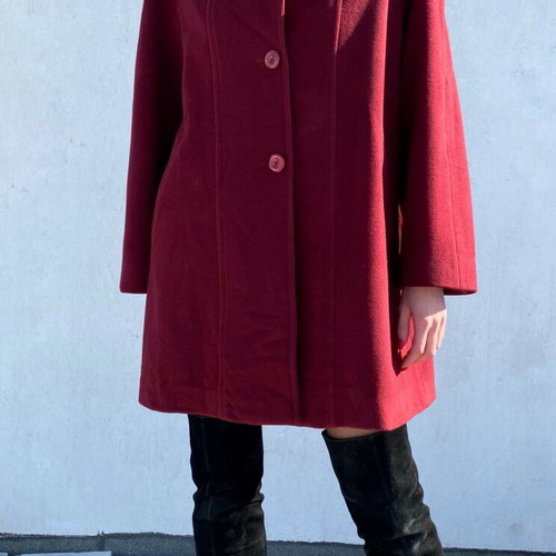 Vintage wool coat like new, red, size L