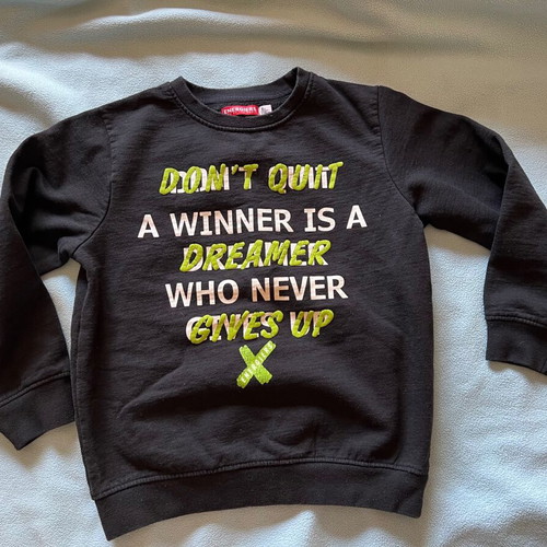 Energiers boys' black long-sleeve T-shirt size 116 cm