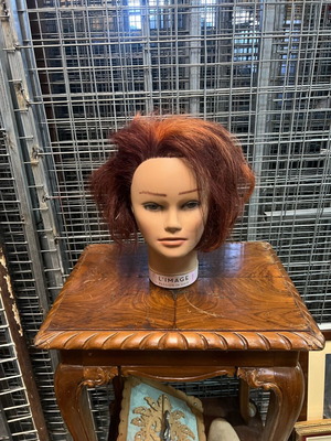 Hairdressing doll head used with wear