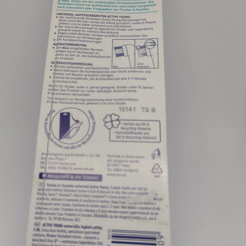 Dontodent Active Young electric toothbrush like new, pink with charger and 3 refills
