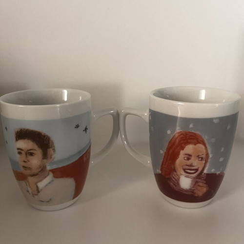 Coffee mug set for couple, like new, 2 pieces
