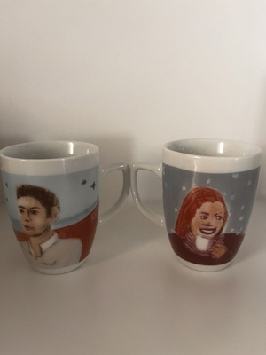 Coffee mug set for couple, like new, 2 pieces