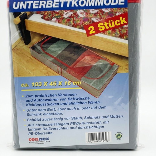 Underbed storage bags set of 2, PEVA plastic, waterproof