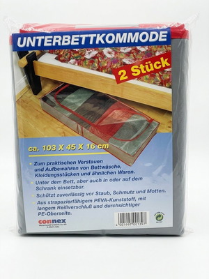 Underbed storage bags set of 2, PEVA plastic, waterproof