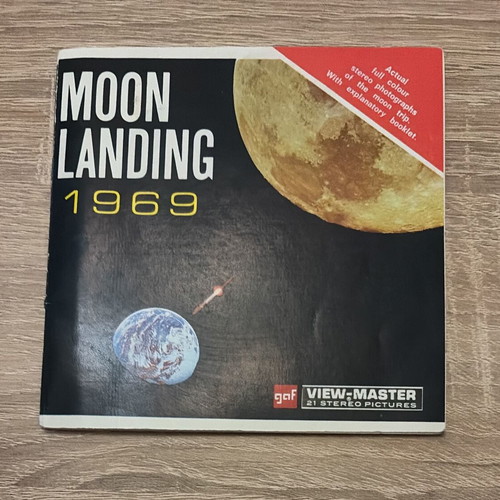 View-Master 3D Moon Landing 1969 set like new, NASA Apollo