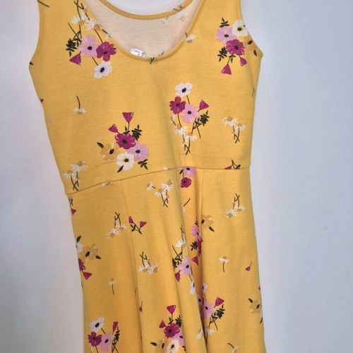 Yellow H&M dress like new with flowers, size M