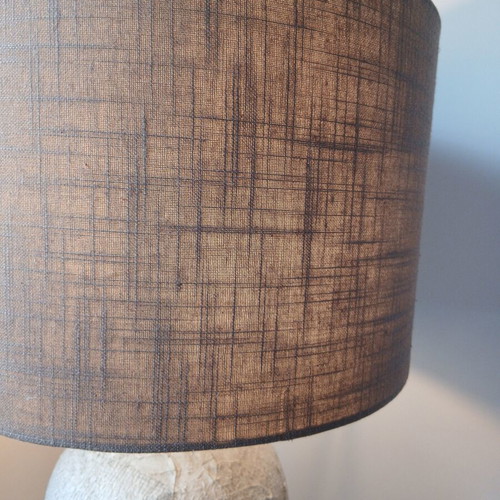 Table lamp ceramic with brown shade, like new, height 60 cm