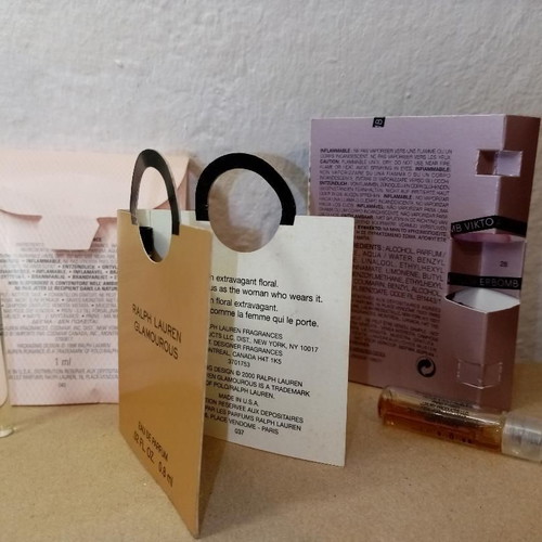 Vintage perfume samples Romance, Glamourous, Flower Bomb like new
