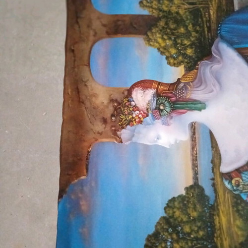Collectible painting by Theodoros Pantaleon with autograph and dedication, like new