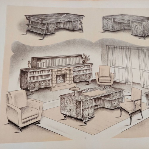 French Möbel furniture catalog used, like a painting pad
