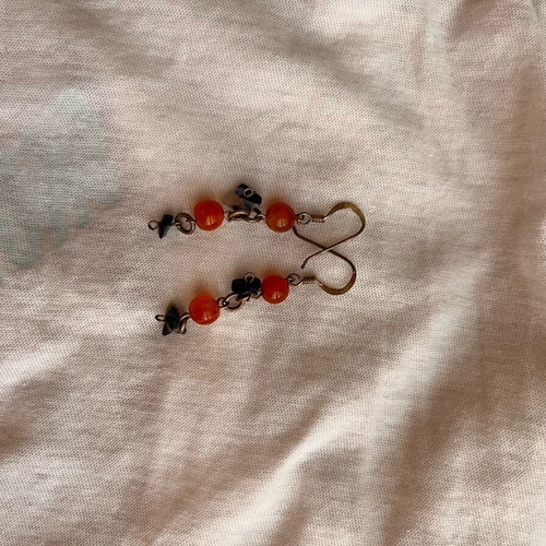 Silver 925 earrings with beads new
