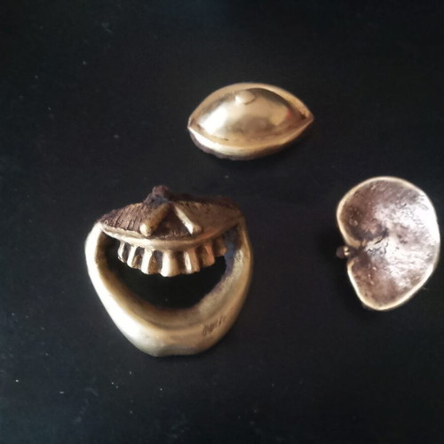 Brass surrealist micro-sculptures by Klearchou Loukopoulo, like new
