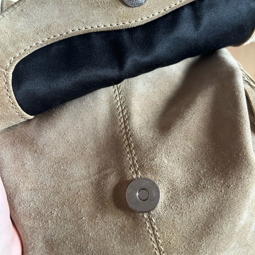 Leather backpack Asos with fringes used