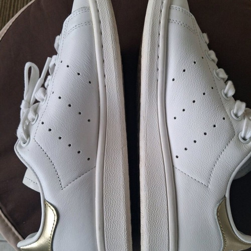 Adidas Stan Smith sneakers like new, white with gold, size 36 2/3