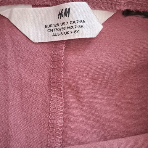 H&M shorts size 128 for 7-8 years used, pink and purple