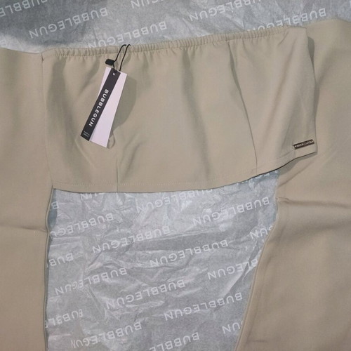 Bubblegun beige top with sleeves and skirt set new size M