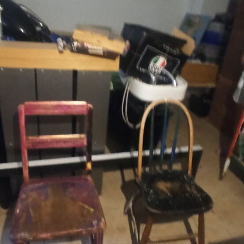 Handpainted wooden tables and chairs like new, unique pieces