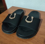 Luigi black slippers like new, size 38