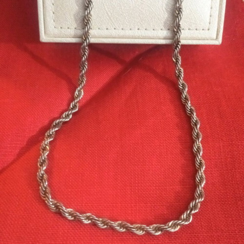 Necklace chain steel with 18k gold plated used