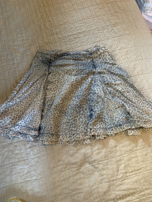 Topshop lyocell mini skater skirt animal print XS new