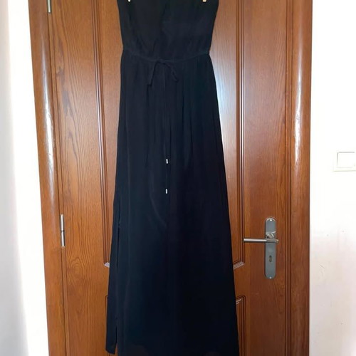 Black long strapless dress with elastic, used, Jennyfer medium