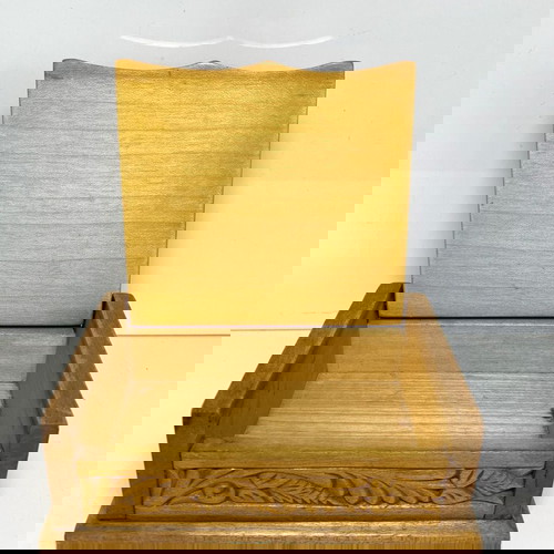 Стара дървена резбована орнаментална кутия за съхранение като нова