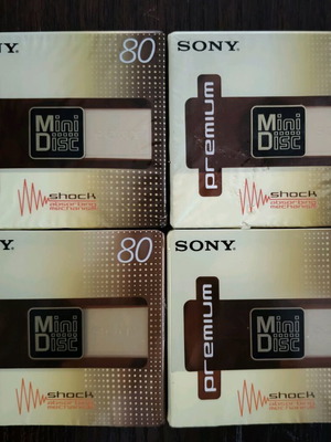 Sony Premium Prisma Gold Minidiscs new, pack of 4