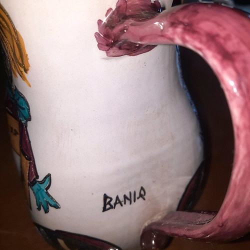 Ceramic handmade pitcher Vaniō like new