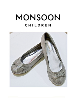 Παπούτσια Monsoon Children για κορίτσι Νο 36 ασημί, σε άριστη κατάσταση