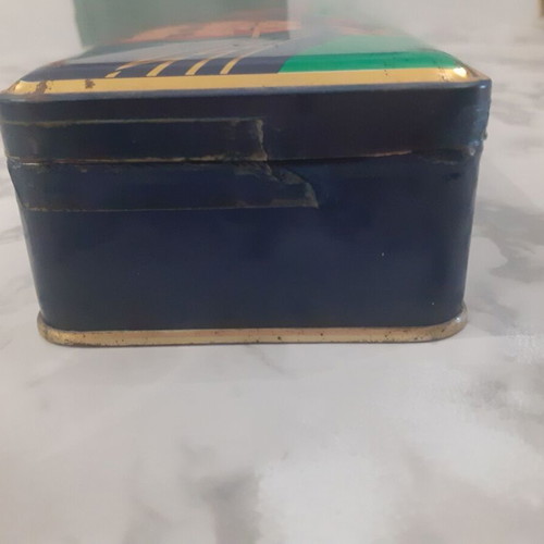 Vintage U.T.M. metal box used, French 1960s lighter stones