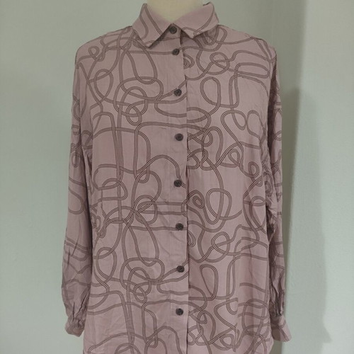 I Say Pink Shirt With Wing Sleeves And Rope Print New