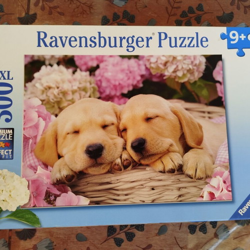 Puzzle 300 pieces with puppies like new