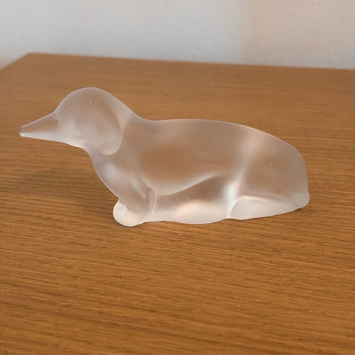 Crystal satin dog sculpture like new