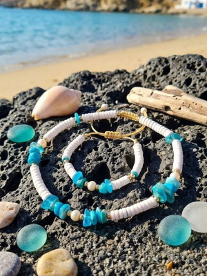 Handmade necklace and bracelet set new