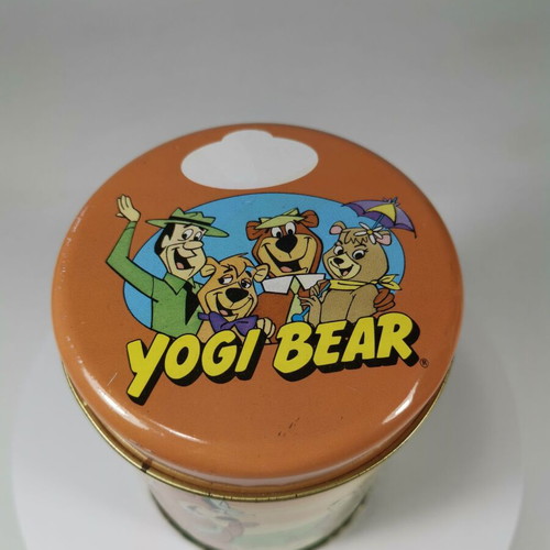 Vintage collectible metal tin Yogi Bear Hanna-Barbera 1998 used