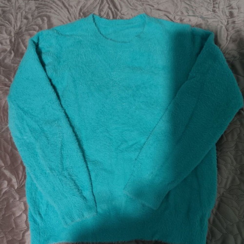 Fur sweater turquoise Celestino like new