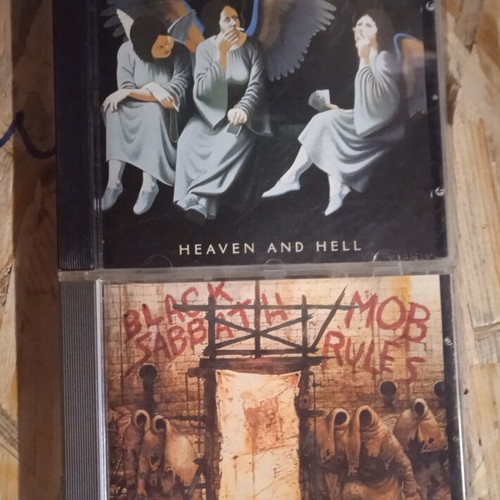 Black Sabbath CDs Heaven and Hell + Mob Rules, early Vertigo editions