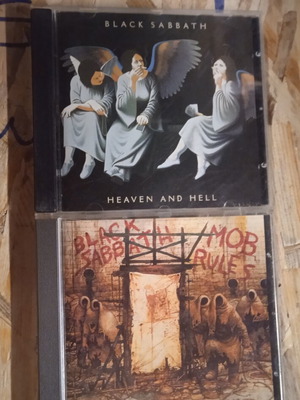 Black Sabbath CDs Heaven and Hell + Mob Rules, early Vertigo editions