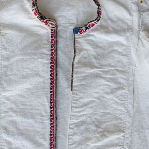 Traditional white shirt dress