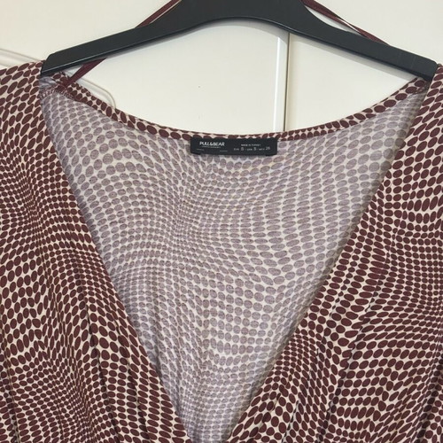 Cruise dress burgundy white like new, size S