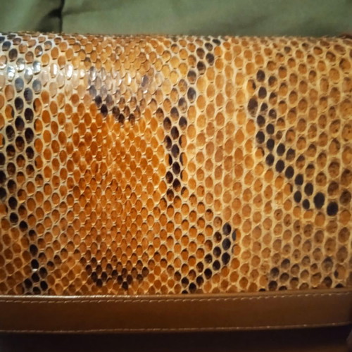 Tan Envelope Bag with Strap and Details