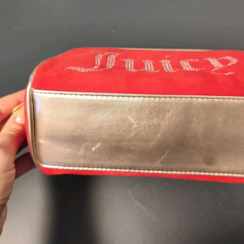Juicy Couture velvet red makeup bag new